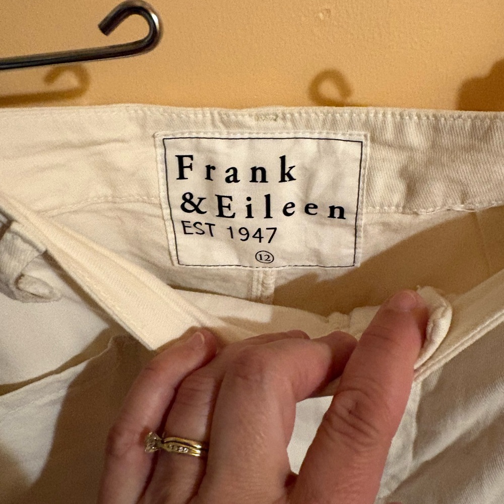 Frank & Eileen Limerick Wide-Leg Carpenter Pants in Chalk - Picture 5 of 9